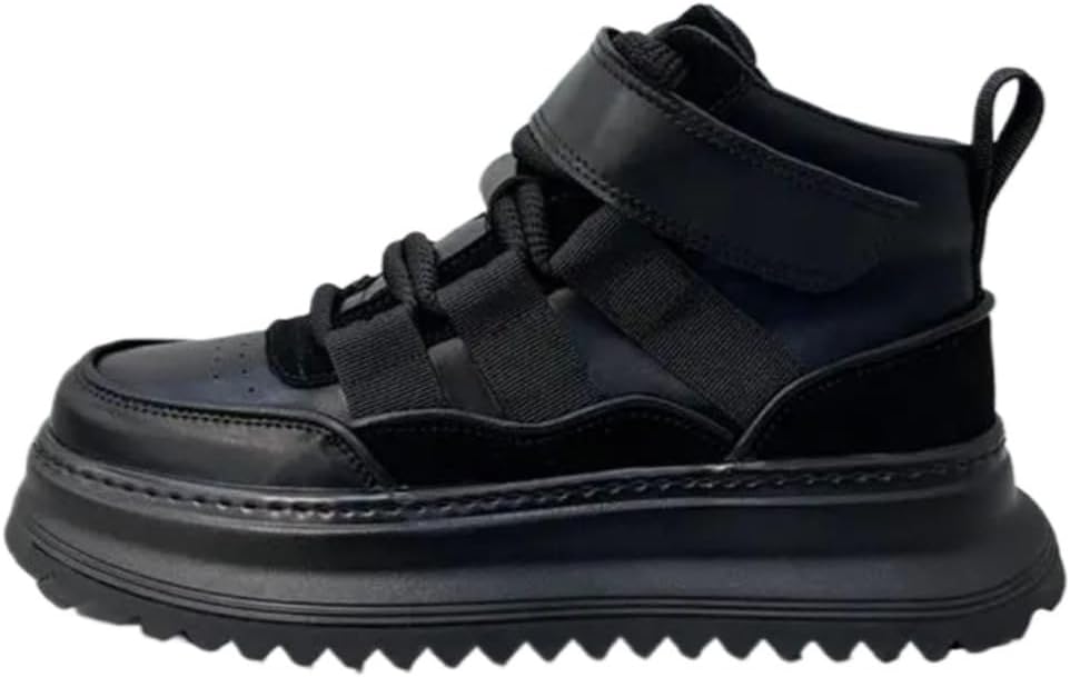 Мужские повседневные кроссовки в стиле ретро с высокой подошвой из искусственной кожи, толстой платформой, городской наружной стильной и широкой ременной поддержкой для комфорта в течение всего дня Ctkvbmeoi, черный
Мужские повседневные кроссовки в стиле ретро с высокой подошвой из искусственной кожи, толстой платформой, городской наружной стильной и широкой ременной поддержкой для комфорта в течение всего дня Ctkvbmeoi, черный