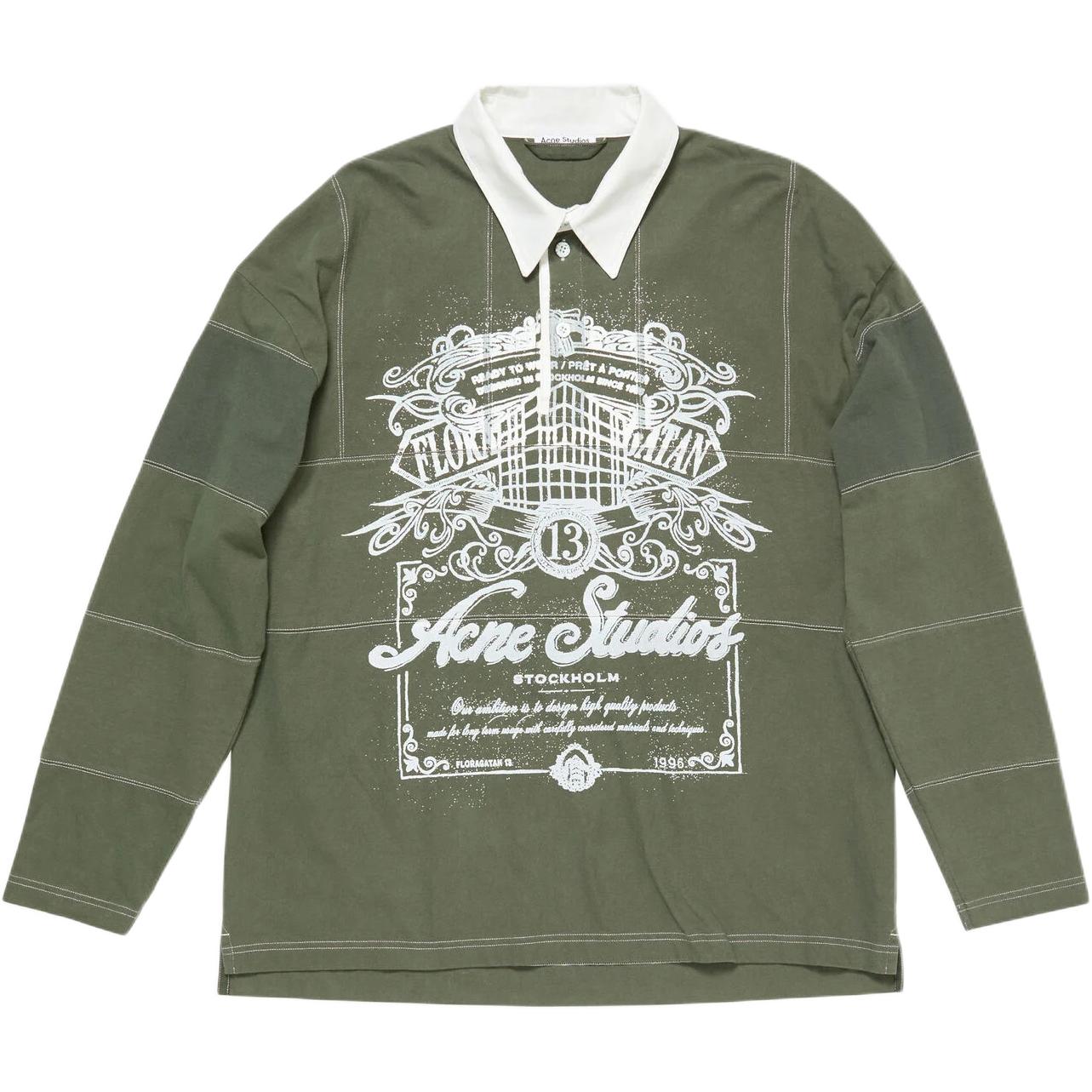 Поло с принтом Acne Studios, зеленый
Поло с принтом Acne Studios, зеленый