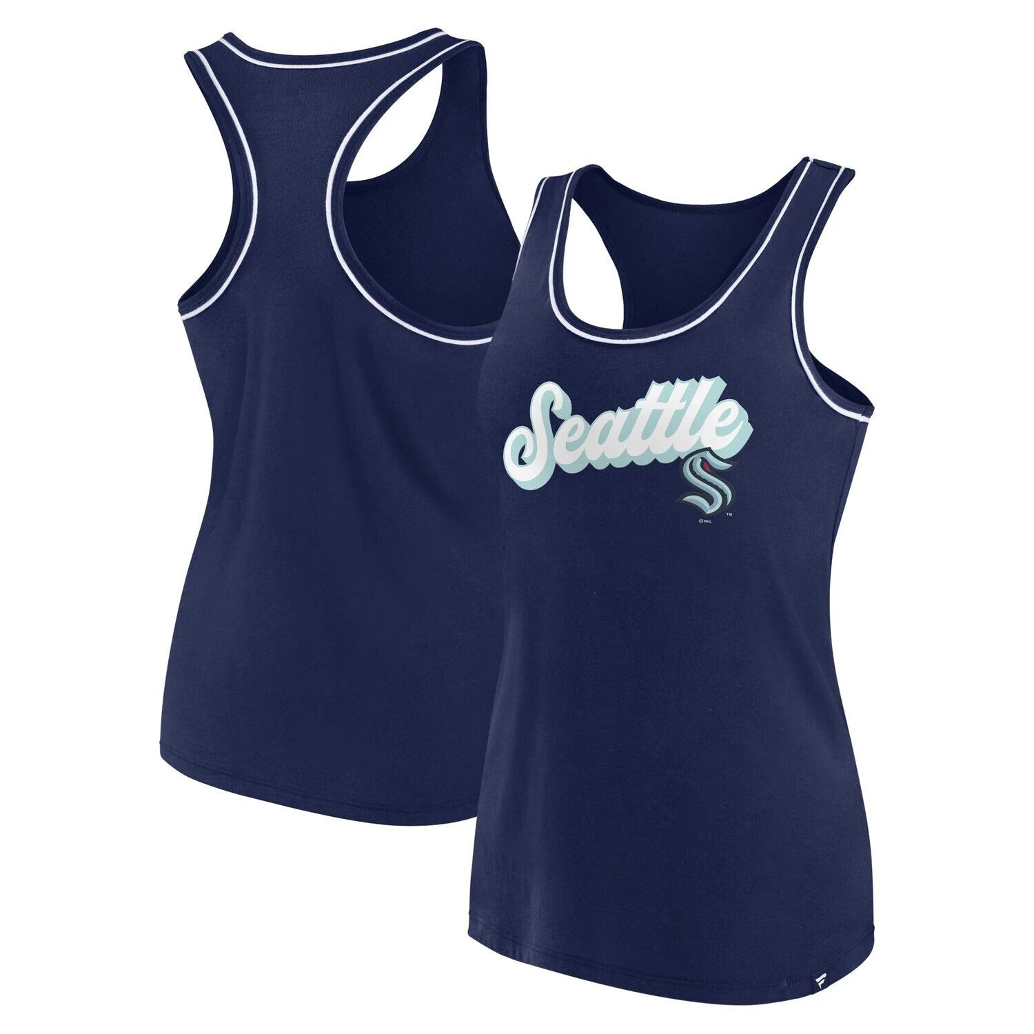 Женская майка Fanatics Deep Sea Blue Seattle Kraken с логотипом Racerback и овальным вырезом Fanatics
Женская майка Fanatics Deep Sea Blue Seattle Kraken с логотипом Racerback и овальным вырезом Fanatics