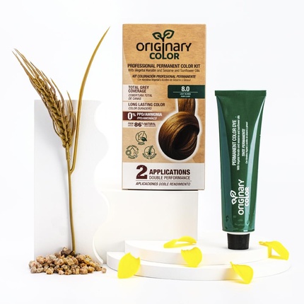 Профессиональный перманентный набор для окрашивания, цвет 8-0, светло-русый 100 Originary Color
Профессиональный перманентный набор для окрашивания, цвет 8-0, светло-русый 100 Originary Color