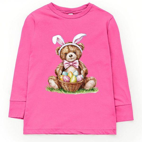 Футболка с длинным рукавом для малышей с принтом "Пасхальная корзинка с мишкой" в акварели The Juniper Shop, Hot Pink
Футболка с длинным рукавом для малышей с принтом "Пасхальная корзинка с мишкой" в акварели The Juniper Shop, Hot Pink
