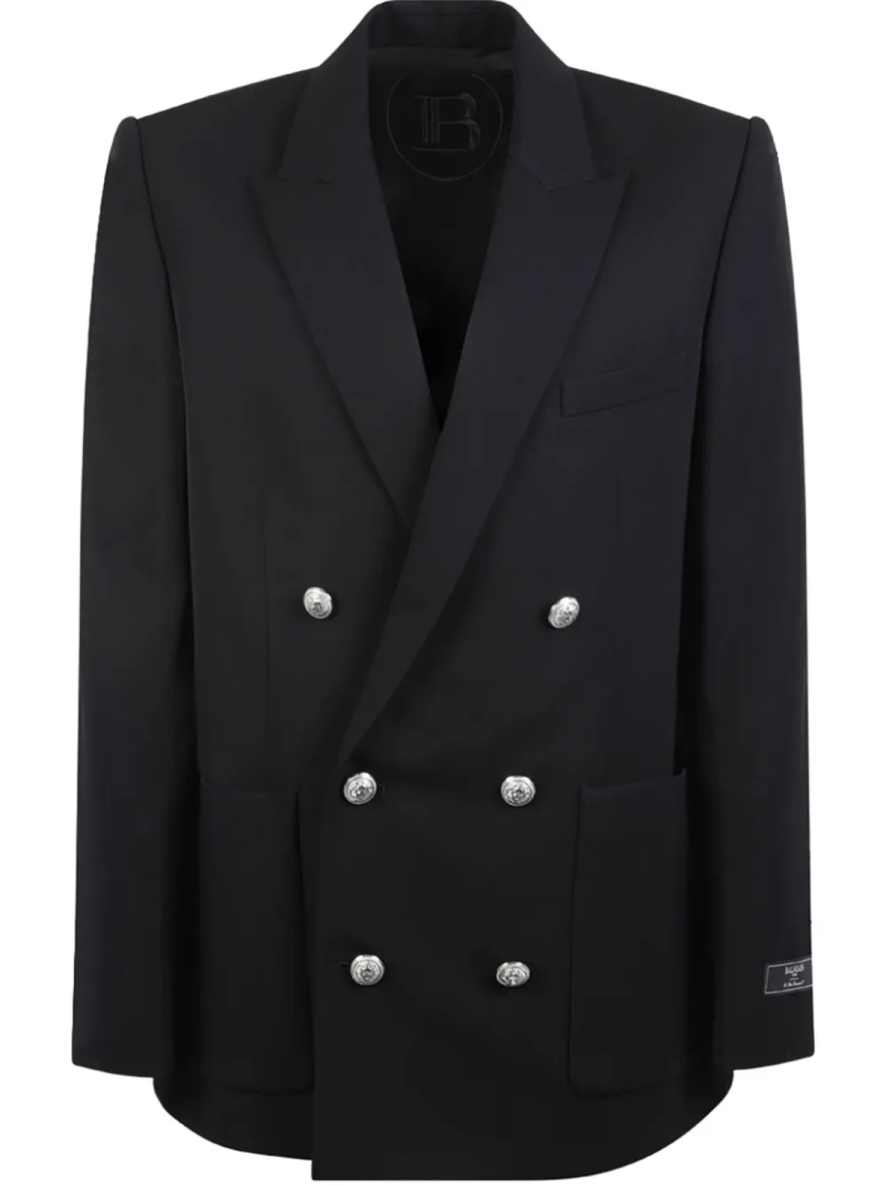 Двубортный пиджак Balmain, черный
Двубортный пиджак Balmain, черный