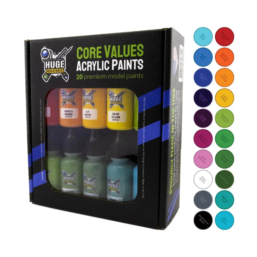 Набор акриловых красок «Основные ценности», Paint & Paint Sets (Huge Miniatures)
Набор акриловых красок «Основные ценности», Paint & Paint Sets (Huge Miniatures)