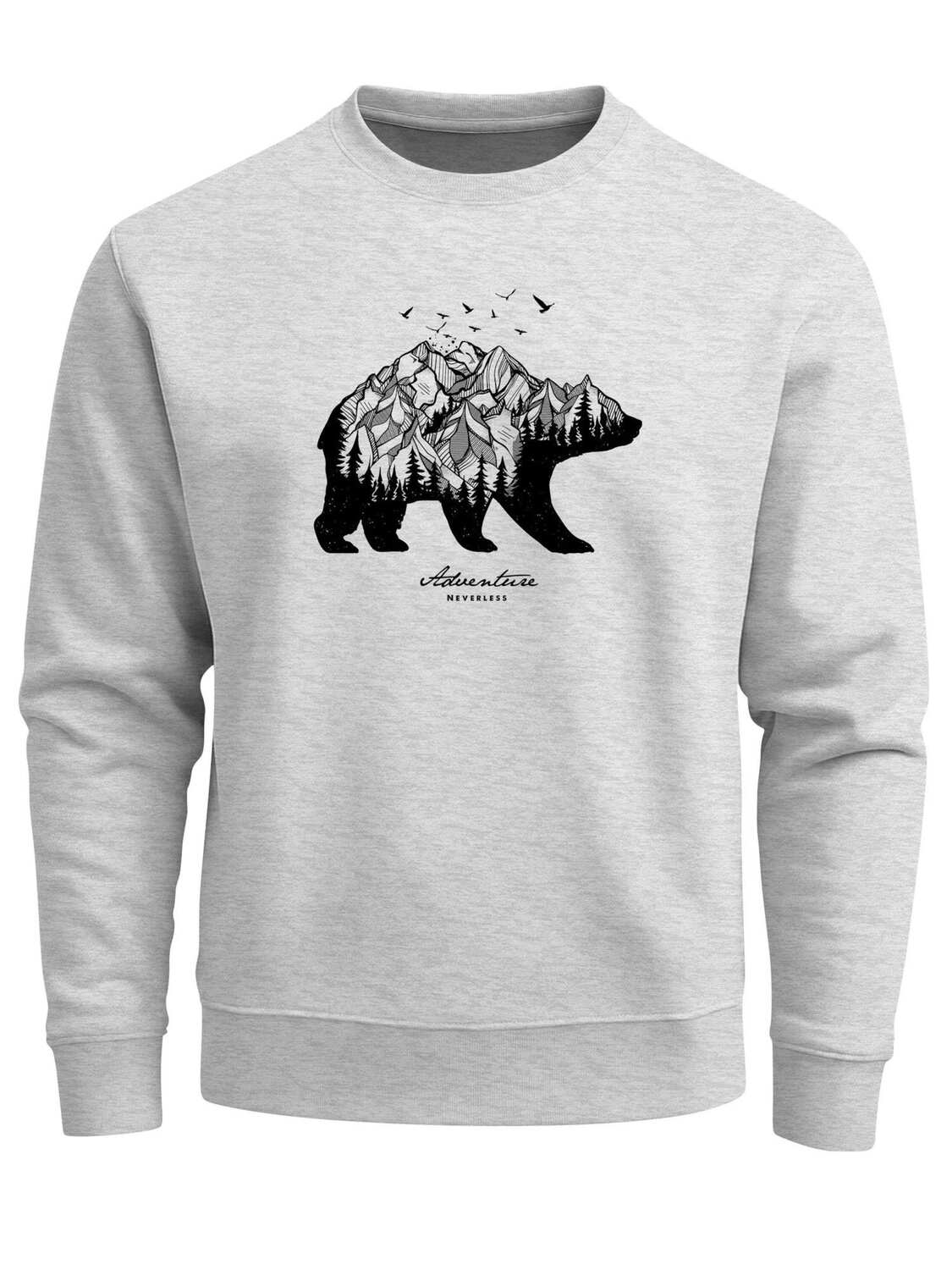 Neverless Свитшот 'Mountain Bear' в сером цвете
Neverless Свитшот 'Mountain Bear' в сером цвете