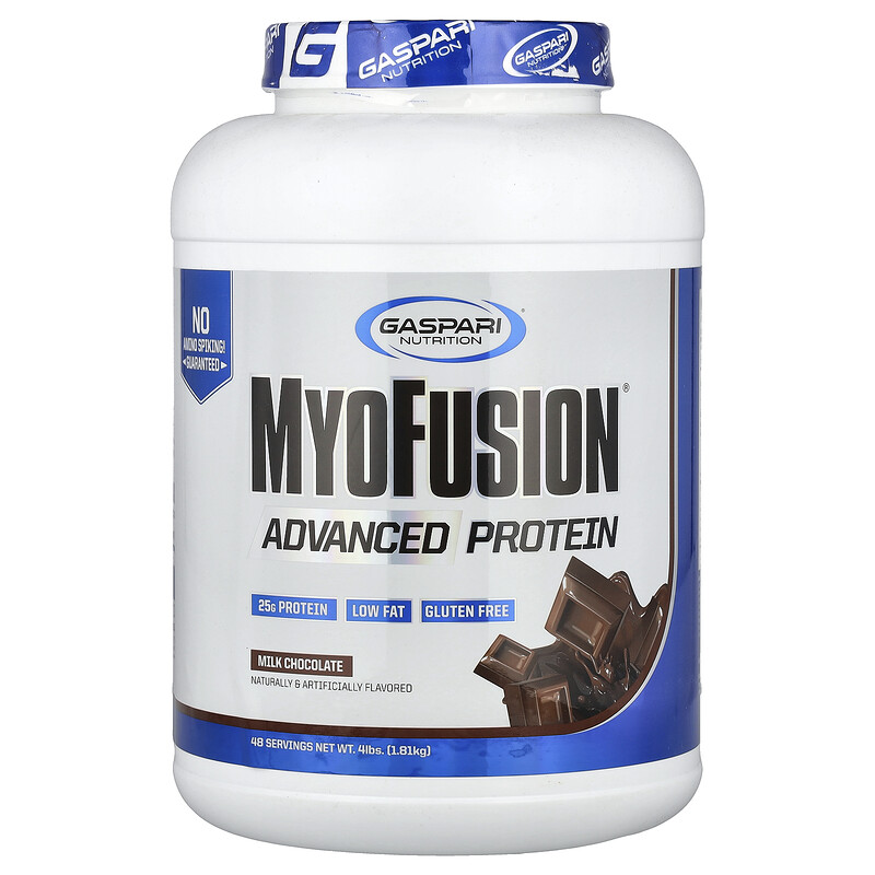 Gaspari Nutrition, MyoFusion, улучшенный протеин, молочный шоколад, 1,81 кг (4 фунта)
Gaspari Nutrition, MyoFusion, улучшенный протеин, молочный шоколад, 1,81 кг (4 фунта)