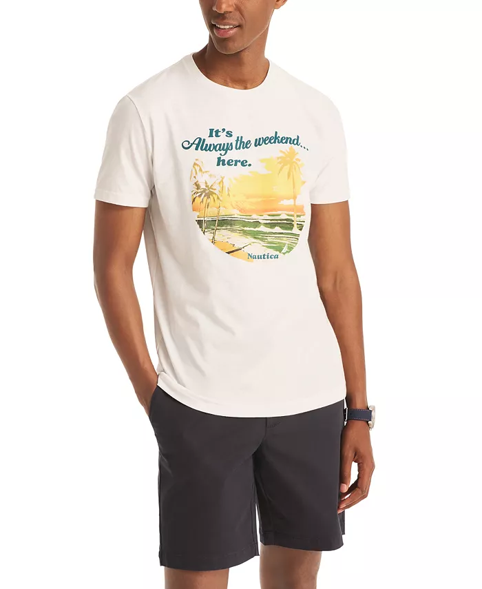 Мужская футболка с коротким рукавом и принтом Always Weekend Nautica, белый
Мужская футболка с коротким рукавом и принтом Always Weekend Nautica, белый