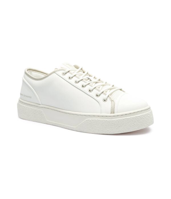 Кроссовки кожаные Armani Exchange English с принтом, белый
Кроссовки кожаные Armani Exchange English с принтом, белый