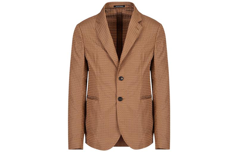 EMPORIO ARMANI Мужское пальто для делового костюма тёмно-коричневого цвета, Dark Coffee 
EMPORIO ARMANI Мужское пальто для делового костюма тёмно-коричневого цвета, Dark Coffee