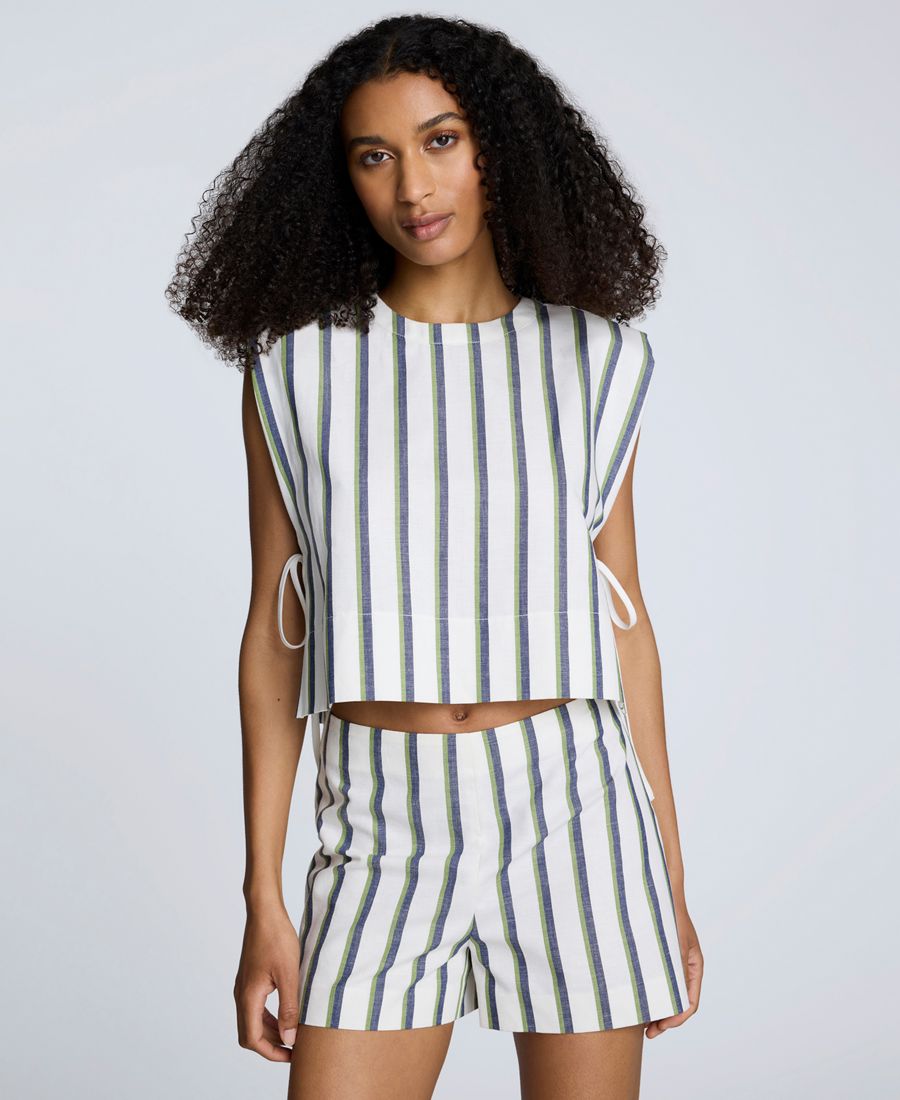 Женская полосатая майка с завязками по бокам Kenneth Cole, Cactus Green Multi
Женская полосатая майка с завязками по бокам Kenneth Cole, Cactus Green Multi