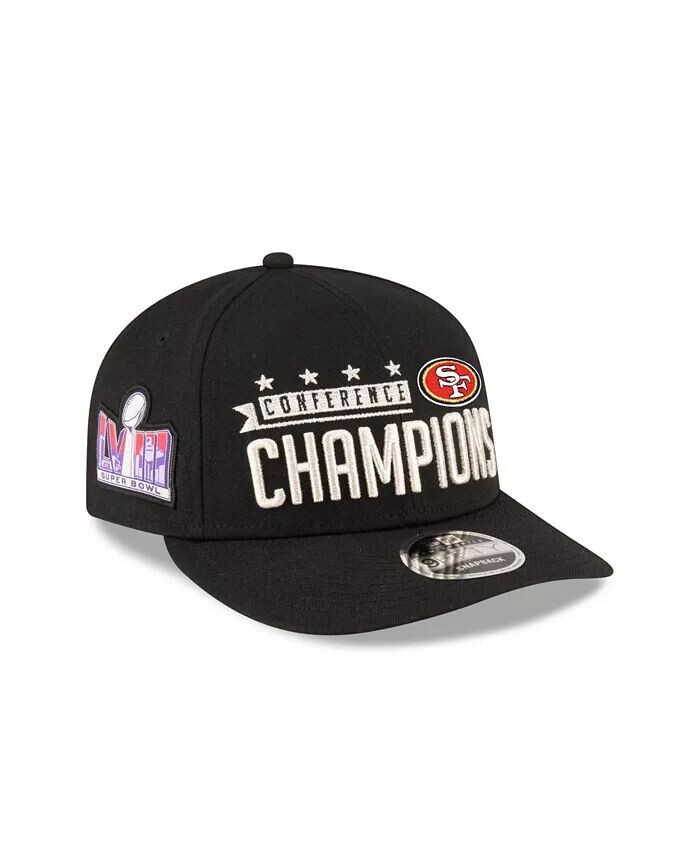 Мужская черная кепка San Francisco 49ers 2023 NFC Champions Locker Room Trophy Collection низкопрофильная кепка 9FIFTY Snapback New Era, черный 
Мужская черная кепка San Francisco 49ers 2023 NFC Champions Locker Room Trophy Collection низкопрофильная кепка 9FIFTY Snapback New Era, черный
