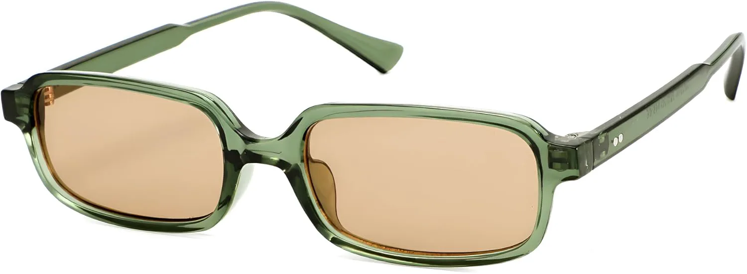 Солнцезащитные очки JOOX Retro Rectangle для женщин и мужчин, маленькие, в стиле 90-х, винтажные, модные, узкая прямоугольная оправа, модель 2026, Green/Brown
Солнцезащитные очки JOOX Retro Rectangle для женщин и мужчин, маленькие, в стиле 90-х, винтажные, модные, узкая прямоугольная оправа, модель 2026, Green/Brown