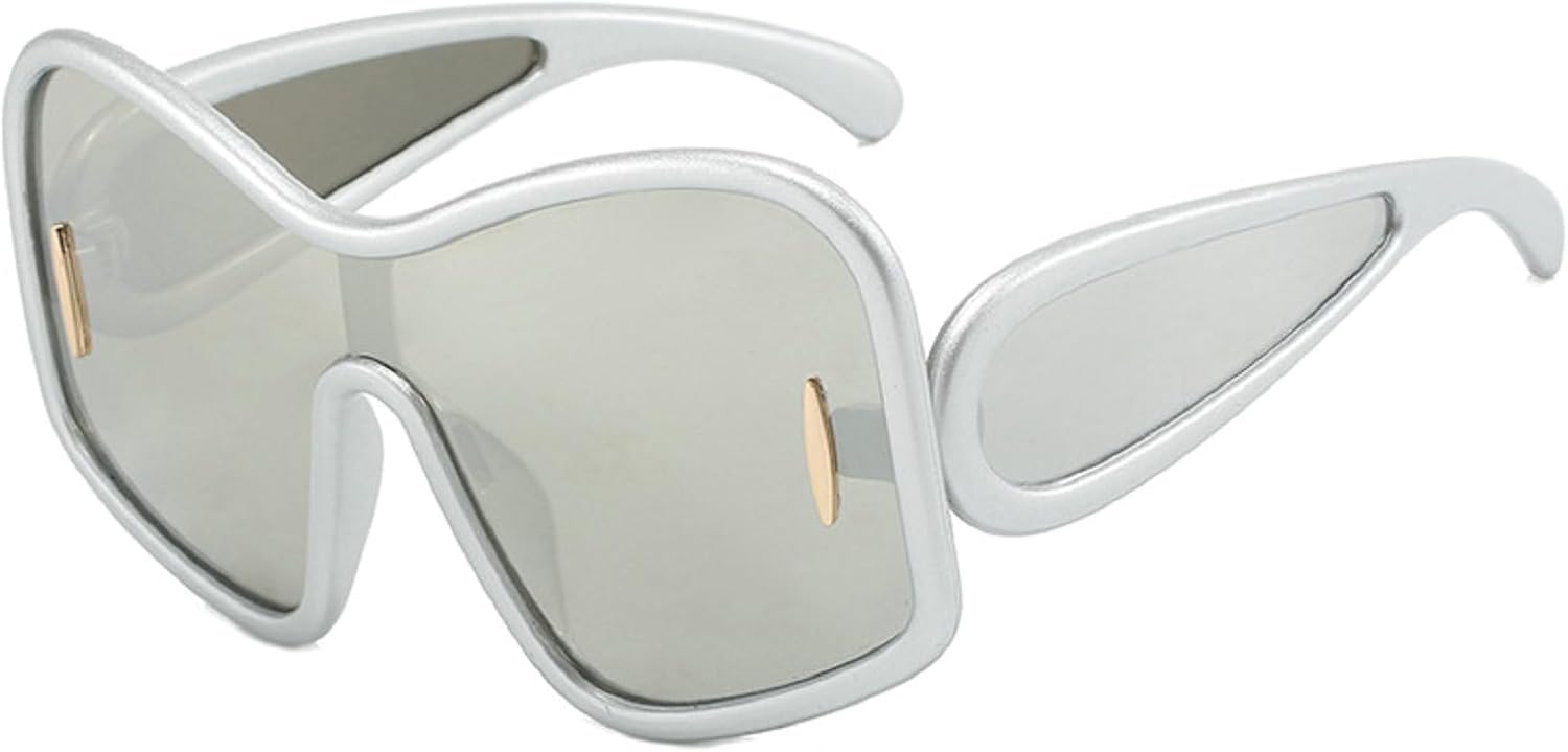 Большие цельные солнцезащитные очки-щитки для женщин, модные панк-солнцезащитные очки квадратной формы, винтажные солнцезащитные очки в большой оправе для мужчин, защитные очки-маска mincl, Silver
Большие цельные солнцезащитные очки-щитки для женщин, модные панк-солнцезащитные очки квадратной формы, винтажные солнцезащитные очки в большой оправе для мужчин, защитные очки-маска mincl, Silver