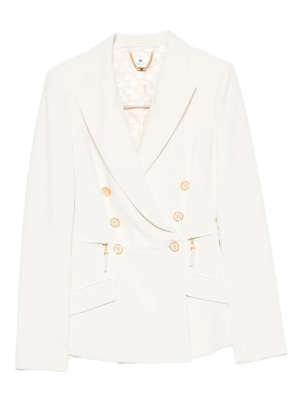 Двубортный блейзер на пуговицах Elisabetta Franchi, нейтральный
Двубортный блейзер на пуговицах Elisabetta Franchi, нейтральный