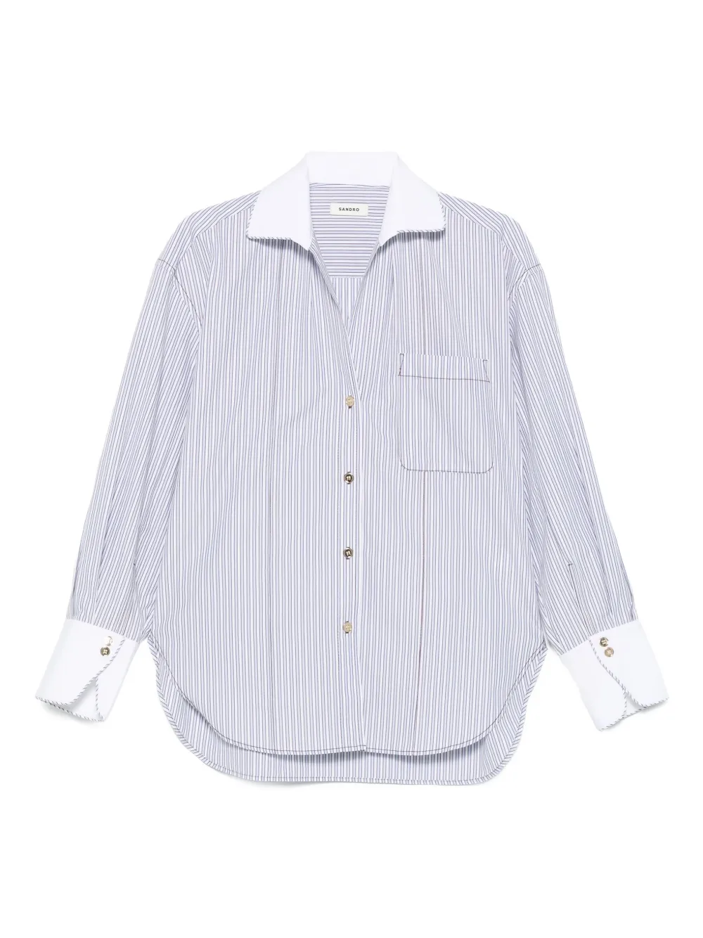Полосатая рубашка с контрастным воротником SANDRO, нейтральный
Полосатая рубашка с контрастным воротником SANDRO, нейтральный