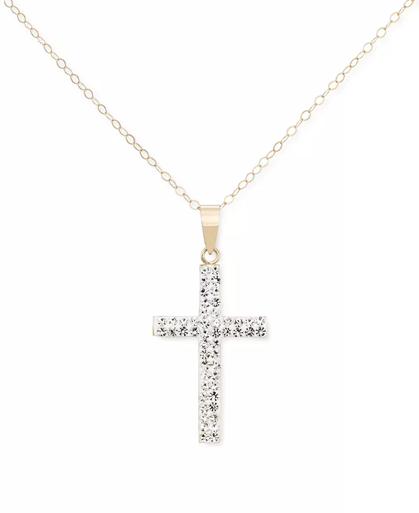 Ожерелье с подвеской в виде креста с кристаллами паве, 18 дюймов, из 10-каратного золота Macy'S, gold
Ожерелье с подвеской в виде креста с кристаллами паве, 18 дюймов, из 10-каратного золота Macy'S, gold