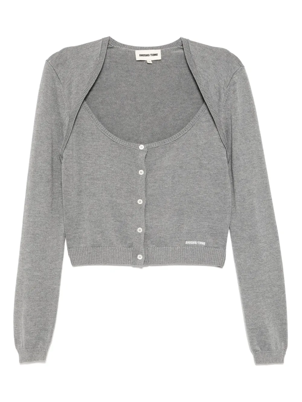 Кардиган из смеси шелка и кашемира SHUSHU/TONG, серый
Кардиган из смеси шелка и кашемира SHUSHU/TONG, серый
