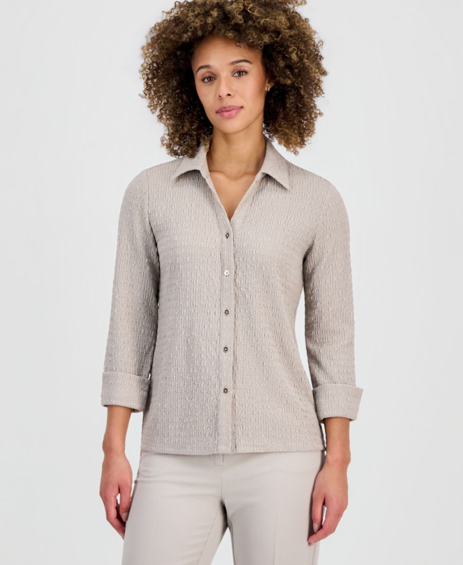 Женская рубашка с рукавами 3/4 и застежкой на пуговицы спереди Kasper, Summer Straw
Женская рубашка с рукавами 3/4 и застежкой на пуговицы спереди Kasper, Summer Straw