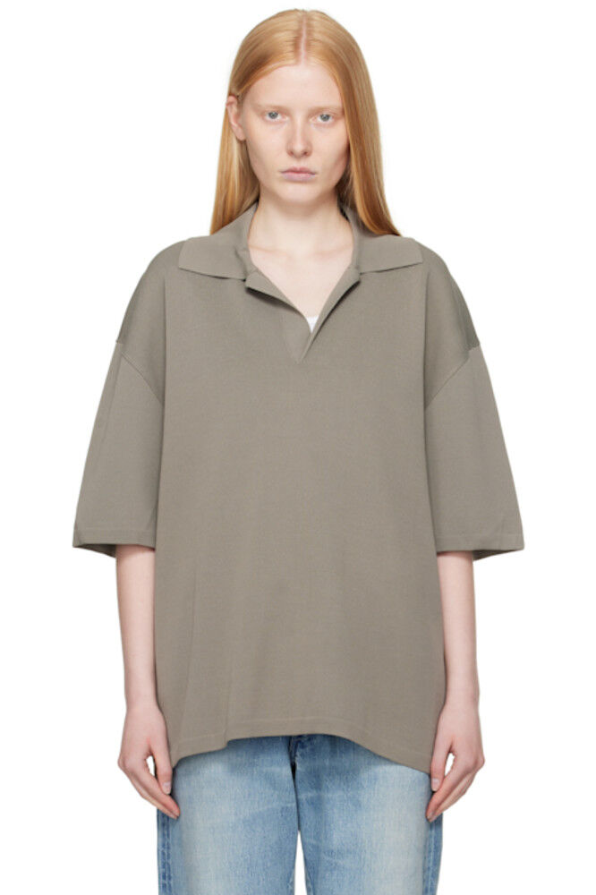 Поло с коротким рукавом цвета тауп AMI Paris
Поло с коротким рукавом цвета тауп AMI Paris