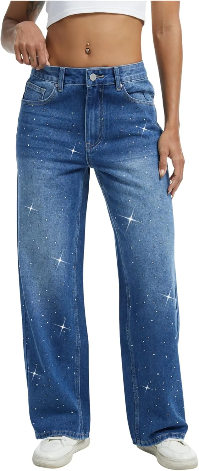 Женские джинсы Wide Leg с пайетками Vintage Wash для вечеринок Wanduyini
Женские джинсы Wide Leg с пайетками Vintage Wash для вечеринок Wanduyini