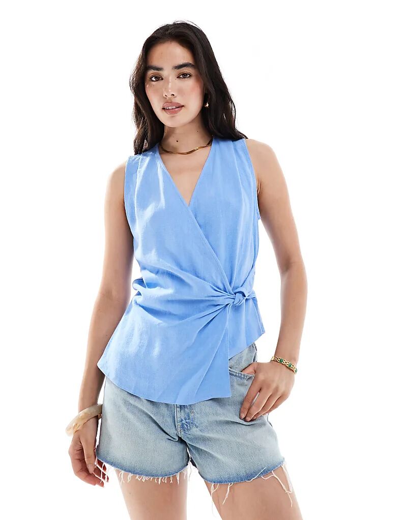 Топ ASOS DESIGN с льняным эффектом и закрученным узором
Топ ASOS DESIGN с льняным эффектом и закрученным узором