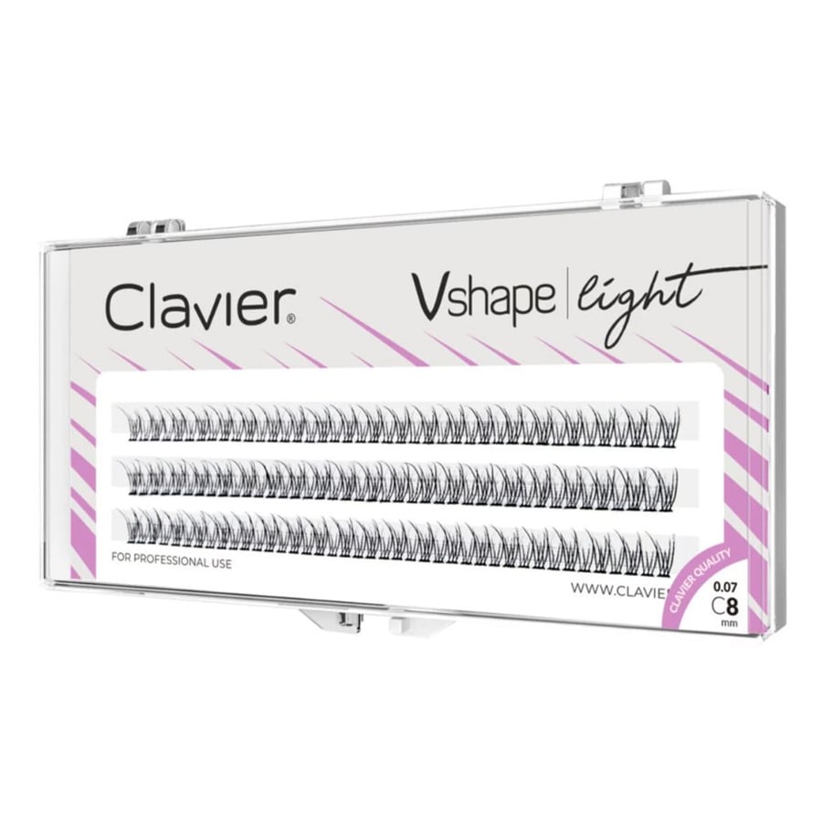 Clavier Vshape light C 0.07, ресницы 8 мм
Clavier Vshape light C 0.07, ресницы 8 мм