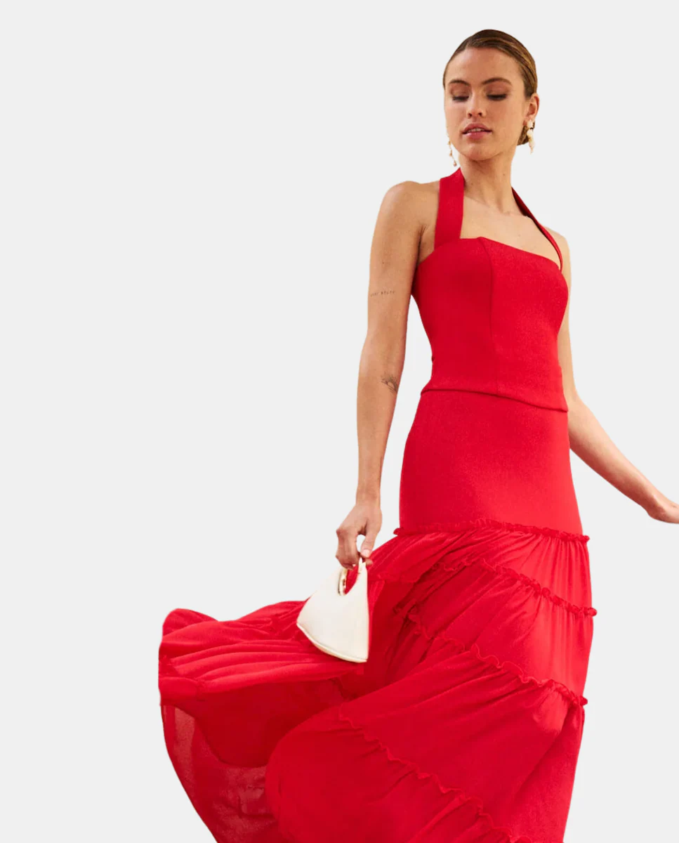 Длинная юбка с воланами и расклешенным кроем MIPHAI, красный
Длинная юбка с воланами и расклешенным кроем MIPHAI, красный