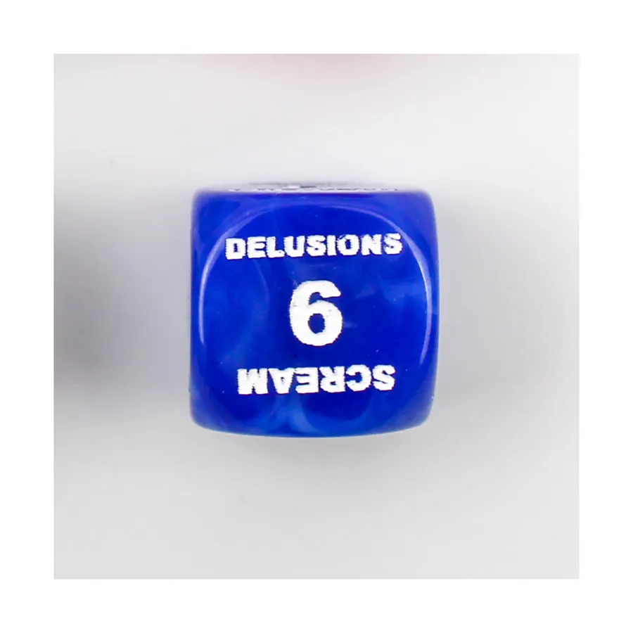 Insanity & Shock Die — мраморно-синий с белым, Insanity & Shock and Assorted Dice 
Insanity & Shock Die — мраморно-синий с белым, Insanity & Shock and Assorted Dice
