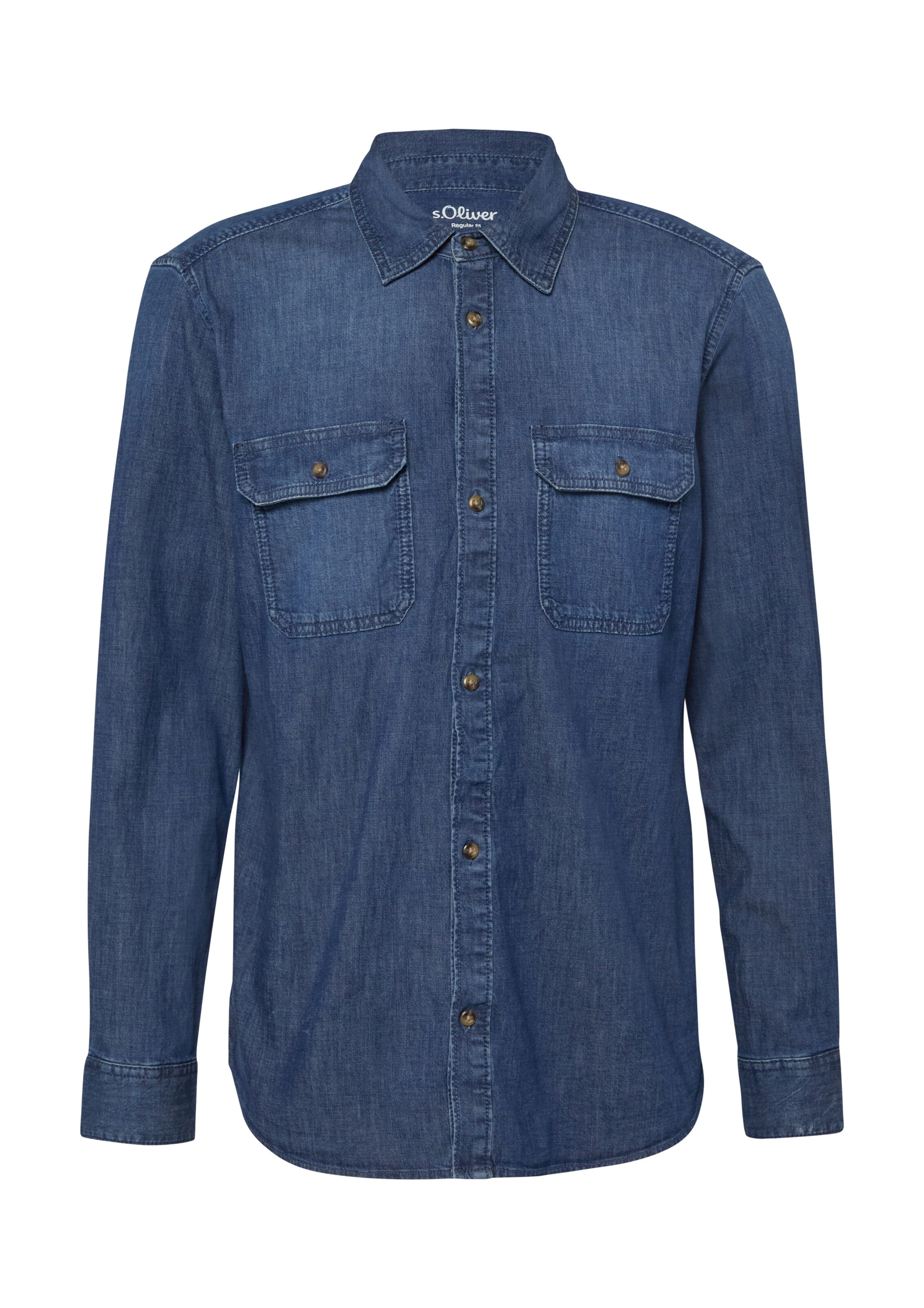 s.Oliver Рубашка на пуговицах Regular fit в темно-синем цвете
s.Oliver Рубашка на пуговицах Regular fit в темно-синем цвете