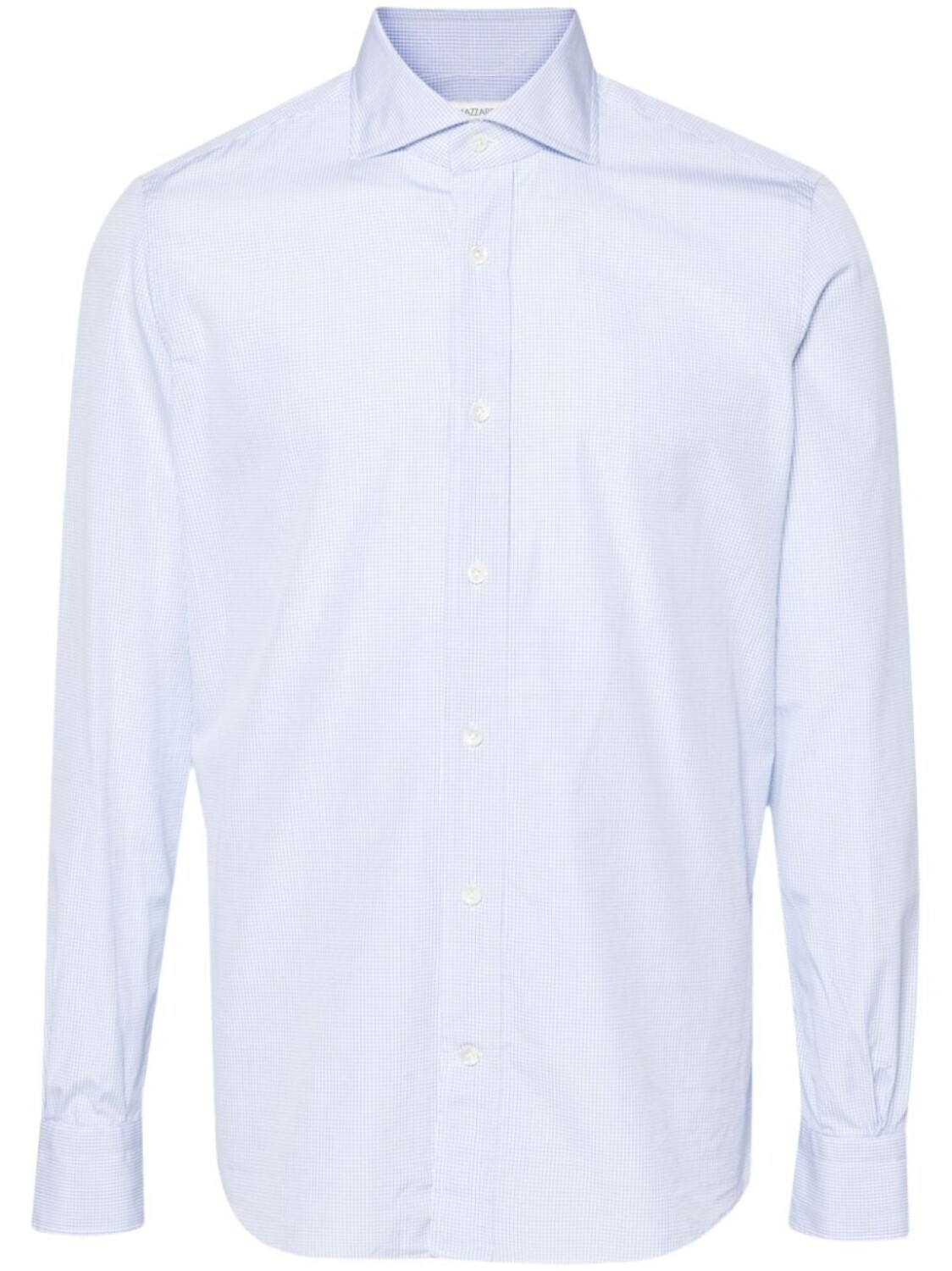 Mazzarelli рубашка в клетку Windowpane, синий 
Mazzarelli рубашка в клетку Windowpane, синий