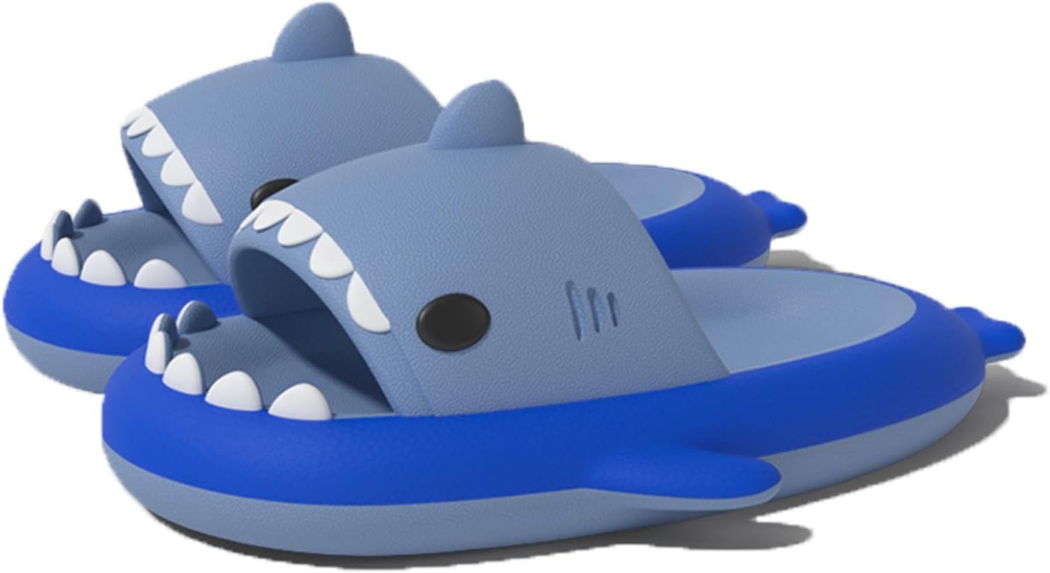 Сланцы Zureto Shark, двухцветные с изображением акулы, унисекс, Шлепацы с акулами, противоскользящие, милые повседневные пляжные сандалии, голубой
Сланцы Zureto Shark, двухцветные с изображением акулы, унисекс, Шлепацы с акулами, противоскользящие, милые повседневные пляжные сандалии, голубой