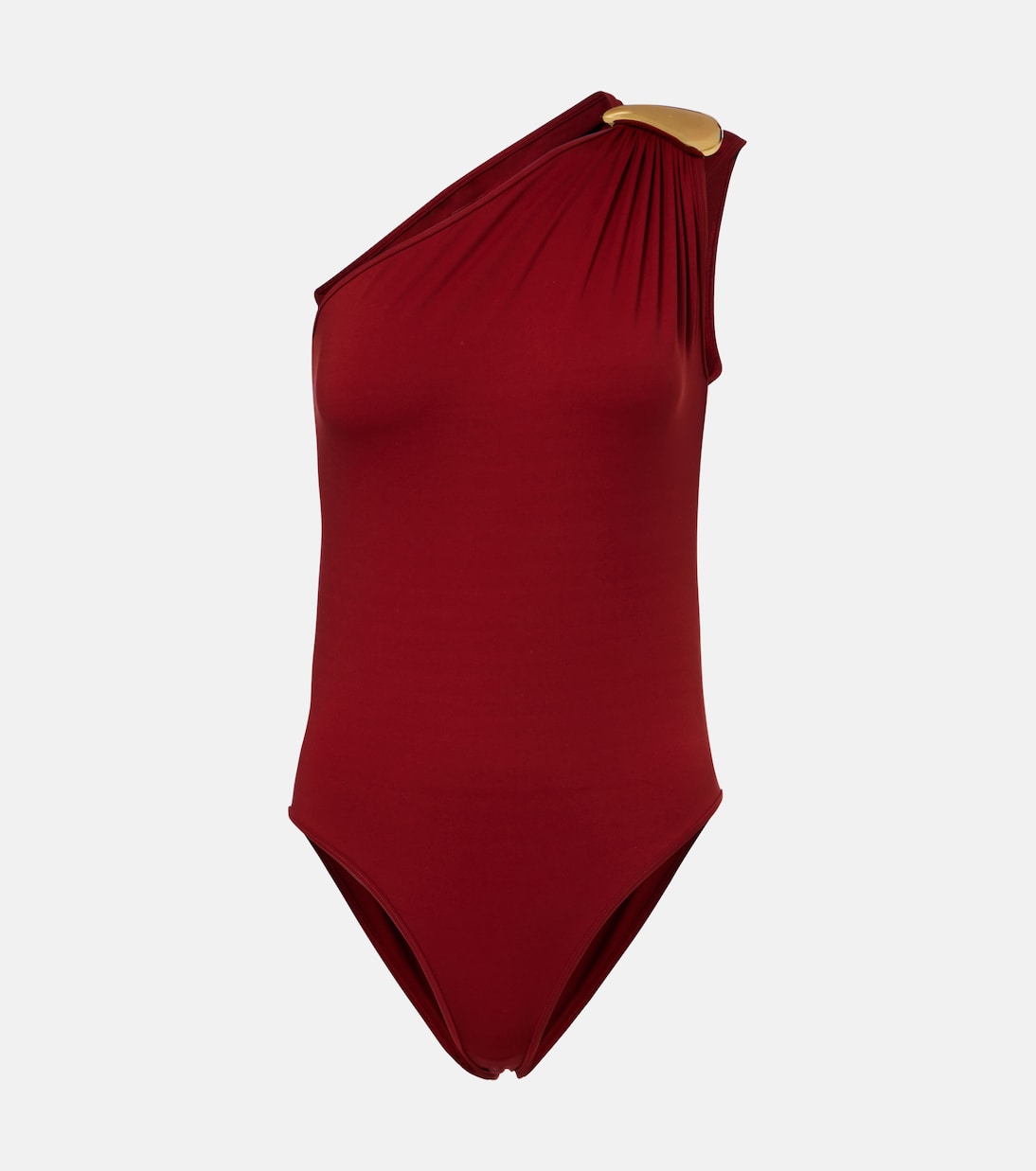 Сборный купальник с одним плечом Bottega Veneta, Lava 
Сборный купальник с одним плечом Bottega Veneta, Lava