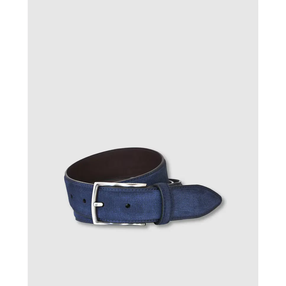 Синий мужской ремень из нубука Olimpo, темно-синий
Синий мужской ремень из нубука Olimpo, темно-синий