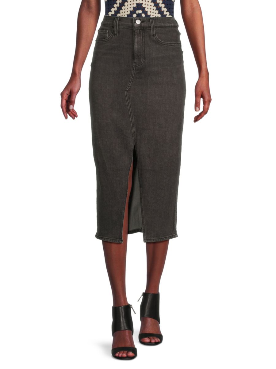 Джинсовая юбка миди с разрезом спереди Hudson Jeans, серый
Джинсовая юбка миди с разрезом спереди Hudson Jeans, серый