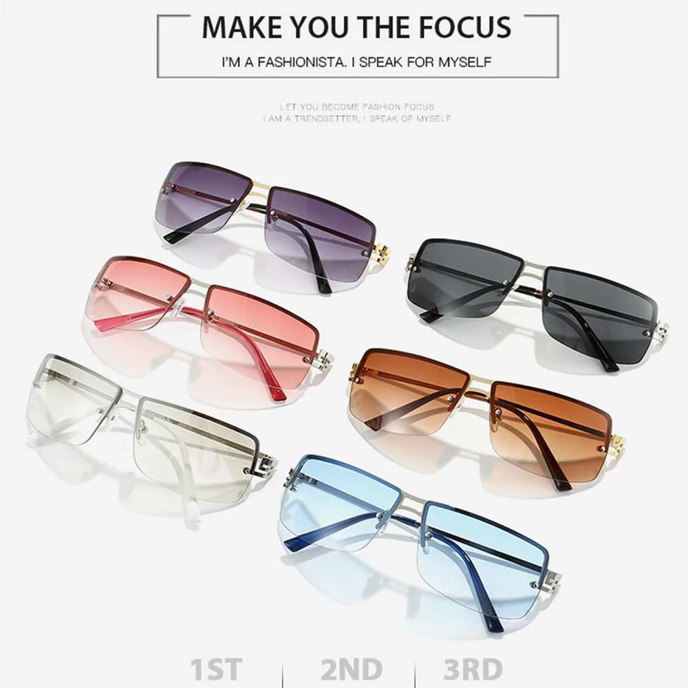 MUTYNE Роскошные солнцезащитные очки без оправы для женщин и мужчин, модные солнцезащитные очки с оригинальными линзами, винтажные панк-очки для вождения, Pink
MUTYNE Роскошные солнцезащитные очки без оправы для женщин и мужчин, модные солнцезащитные очки с оригинальными линзами, винтажные панк-очки для вождения, Pink