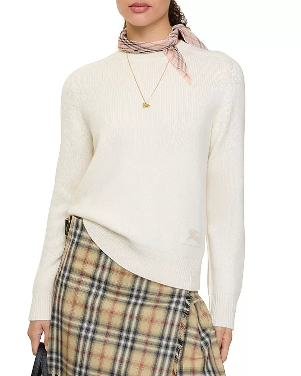 Кашемировый свитер Burberry, белый
Кашемировый свитер Burberry, белый