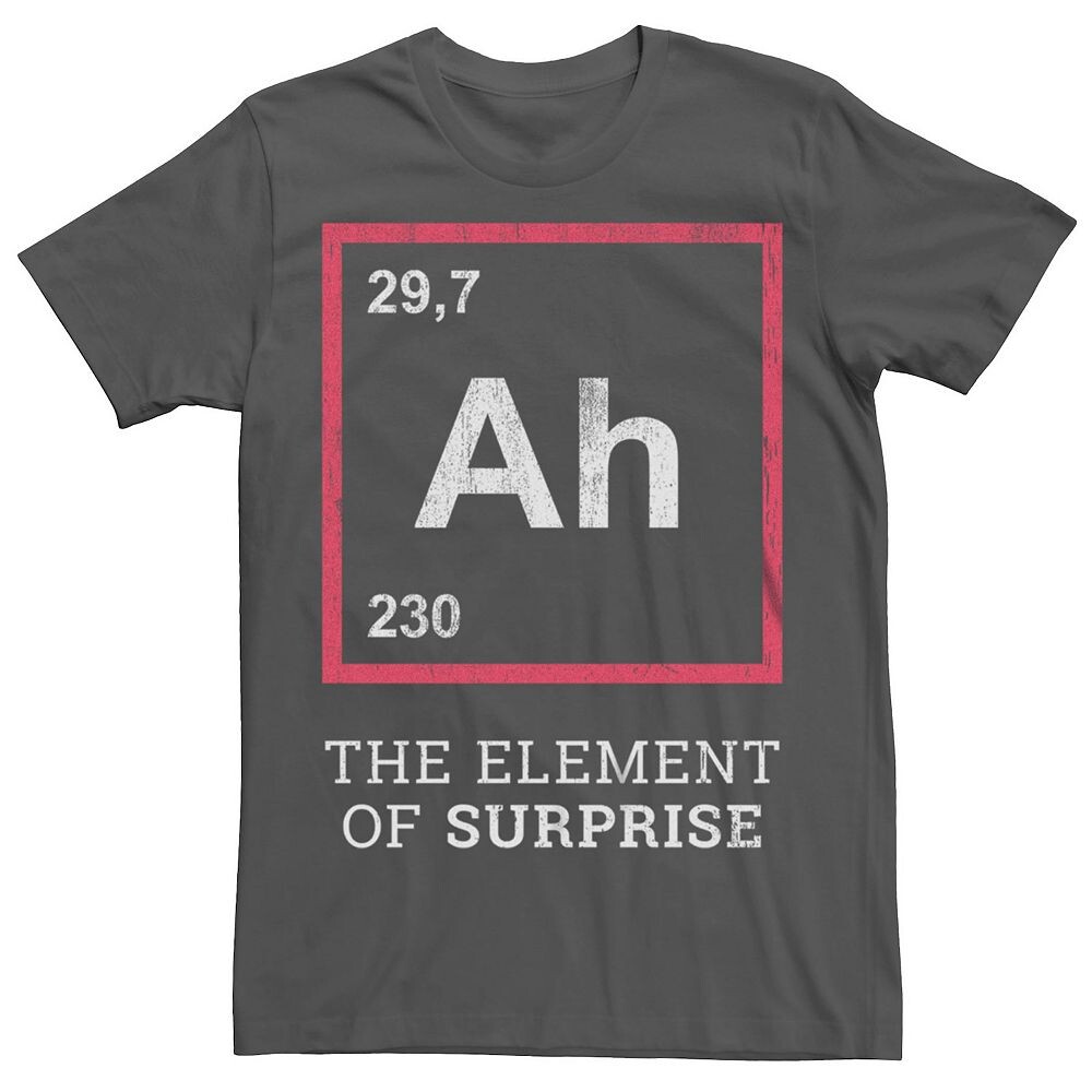 Мужская футболка с рисунком Ah The Element Of Surprise Licensed Character, цвет Charcoal
Мужская футболка с рисунком Ah The Element Of Surprise Licensed Character, цвет Charcoal