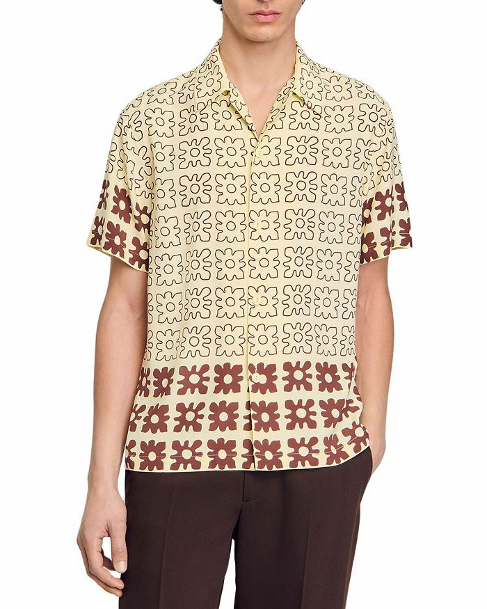 Винтажная цветочная рубашка Regular Fit Camp Shirt Sandro, коричневый/бежевый
Винтажная цветочная рубашка Regular Fit Camp Shirt Sandro, коричневый/бежевый