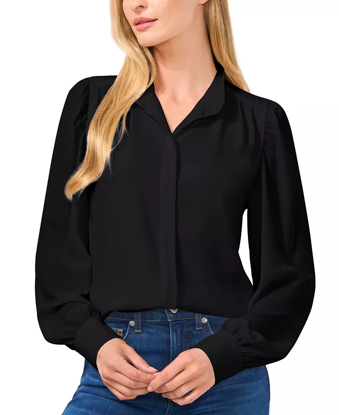 Женская блузка с воротником-стойкой и длинным рукавом CeCe, серый
Женская блузка с воротником-стойкой и длинным рукавом CeCe, серый