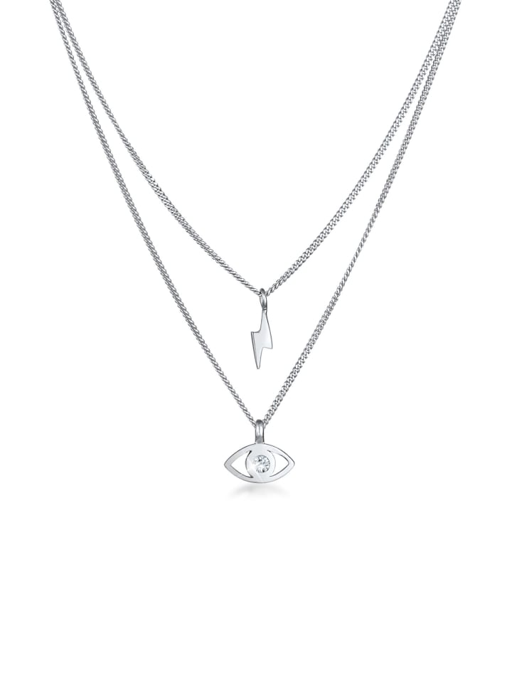 Elli Колье из серебра 925 пробы с изображением молнии и сглаза
Elli Колье из серебра 925 пробы с изображением молнии и сглаза