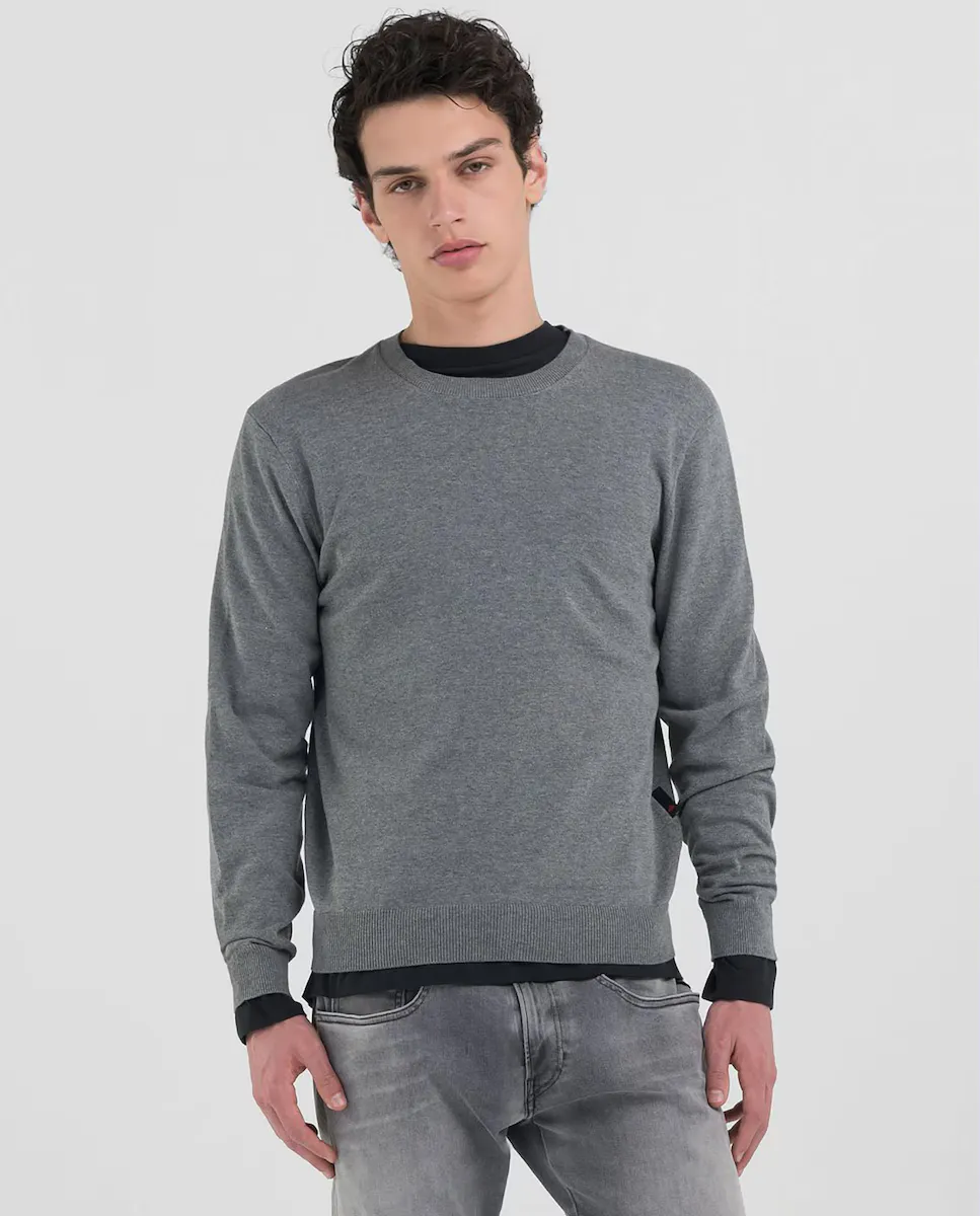 Мужской свитер с длинными рукавами и круглым вырезом Replay, серый
Мужской свитер с длинными рукавами и круглым вырезом Replay, серый