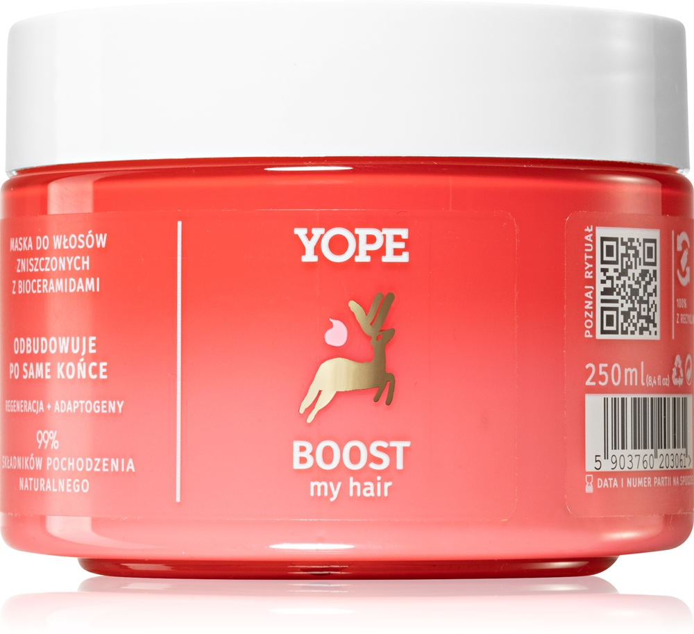 Восстанавливающая маска Boost my hair для поврежденных волос Yope, 250 мл
Восстанавливающая маска Boost my hair для поврежденных волос Yope, 250 мл