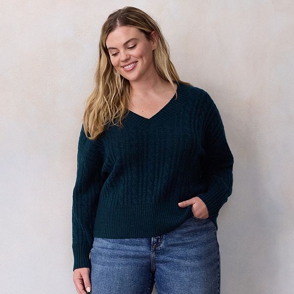 Пуловер с v-образным вырезом и косой Plus size Lc Lauren Conrad, Olympic Green
Пуловер с v-образным вырезом и косой Plus size Lc Lauren Conrad, Olympic Green