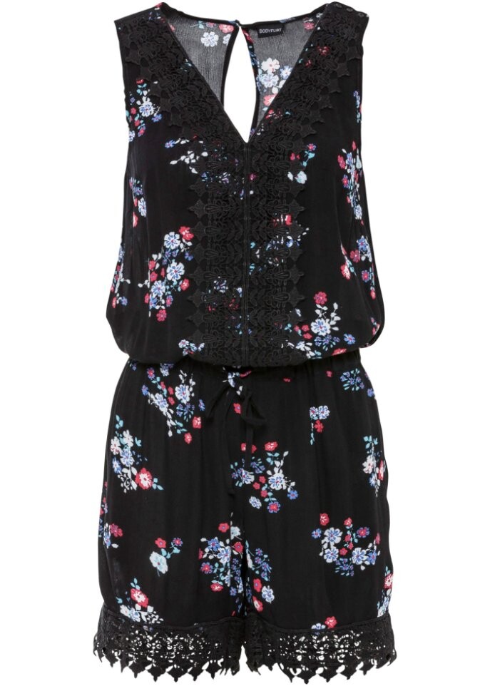 Комбинезон с кружевом Bodyflirt, черный 
Комбинезон с кружевом Bodyflirt, черный