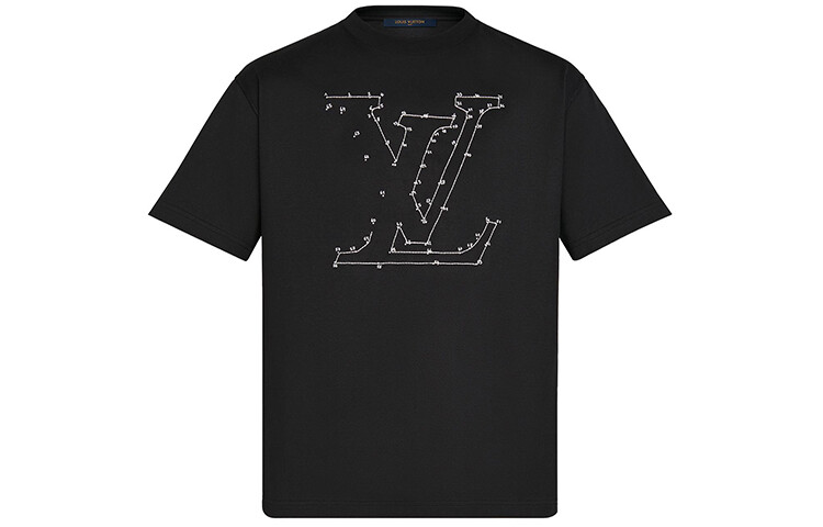 Печать вышитая с коротким рукавом черная мужская Louis Vuitton
Печать вышитая с коротким рукавом черная мужская Louis Vuitton
