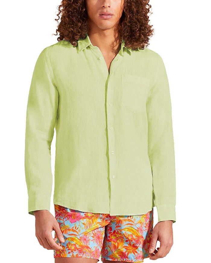 Льняная рубашка стандартного кроя Vilebrequin Caroubis, желтый
Льняная рубашка стандартного кроя Vilebrequin Caroubis, желтый