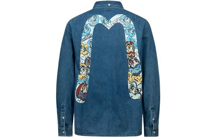 Рубашка мужская джинсовая синяя Evisu, синий
Рубашка мужская джинсовая синяя Evisu, синий