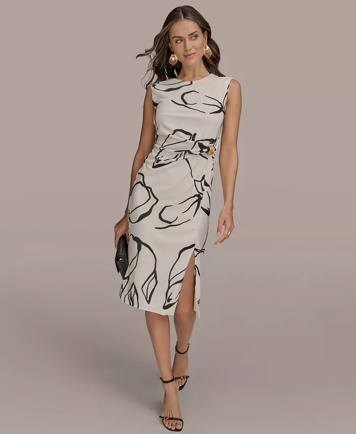 Женское платье с боковым скрученным силуэтом и металлической фурнитурой Donna Karan New York, коричневый/бежевый
Женское платье с боковым скрученным силуэтом и металлической фурнитурой Donna Karan New York, коричневый/бежевый