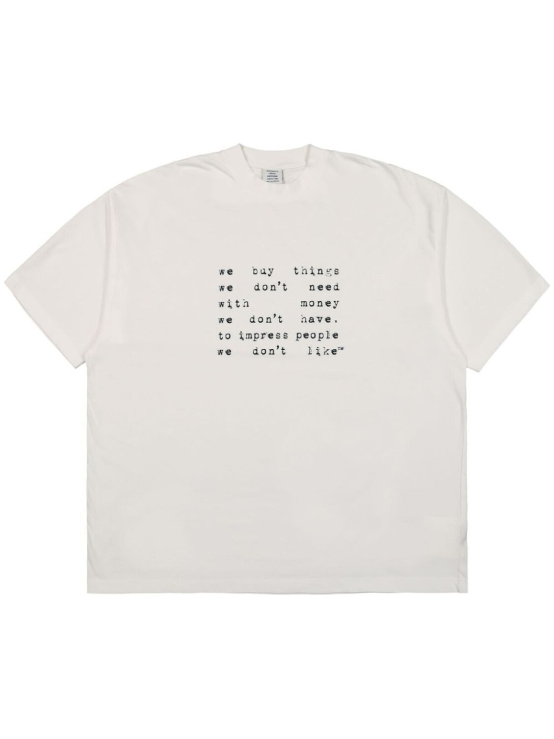 VETEMENTS футболка We Buy Things, белый
VETEMENTS футболка We Buy Things, белый