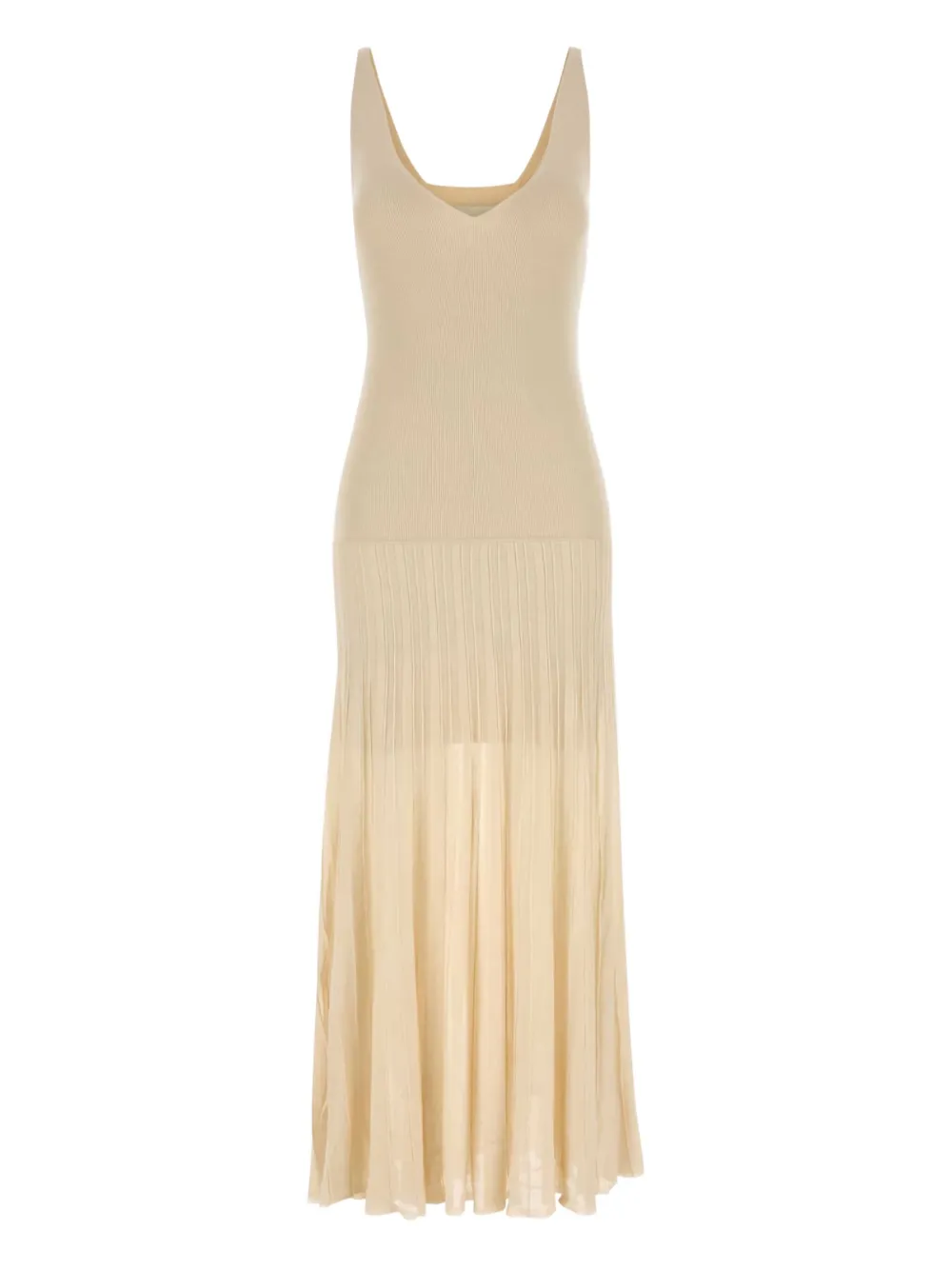 Ребристое платье миди с V-образным вырезом ISABEL MARANT, нейтральный
Ребристое платье миди с V-образным вырезом ISABEL MARANT, нейтральный