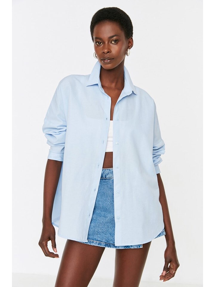 Блуза trendyol Hemd, светло-синий
Блуза trendyol Hemd, светло-синий